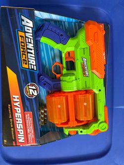 Adventure Force Hyperspin Rotating Drum Blaster 12 Darts. New in box.