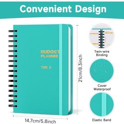 Budget Planner, Undated Monthly Budget Book, 12 Pockets