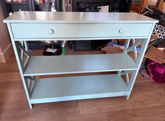 Sea foam blue console table