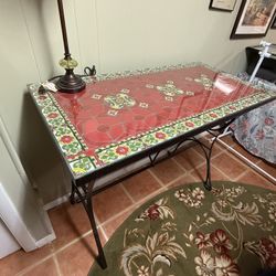 Beautiful Decorative Tile High Top Table