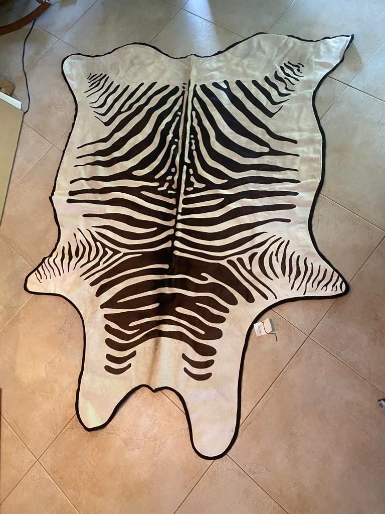 Cowhide zebra print