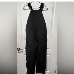 Men’s  Black Ski Snow Bib Overalls Pants New no tags zip up Pocketr Xl