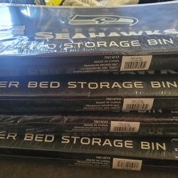 SEAHAWKS Franklin Sports NFL Under Bed Storage Bins 