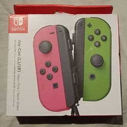 Pink And Green Joycons For Nintendo Switch