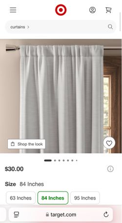 Blackout curtain 50”x 84”