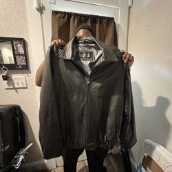 Mens Geniune Leather Coat