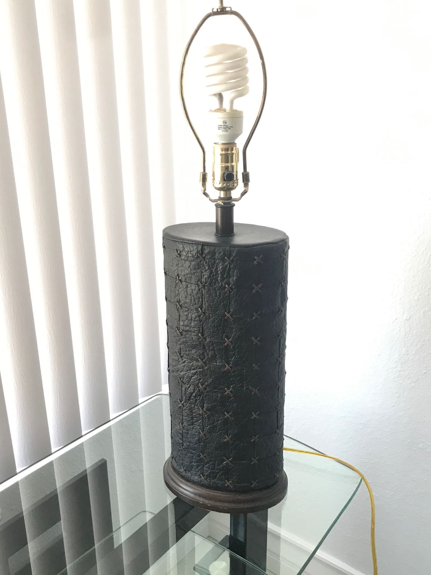 Leather base lamp