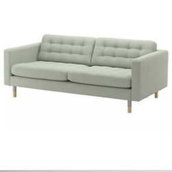 3 Light Gray Sofa Set with 8 Pillows – Modern Style 