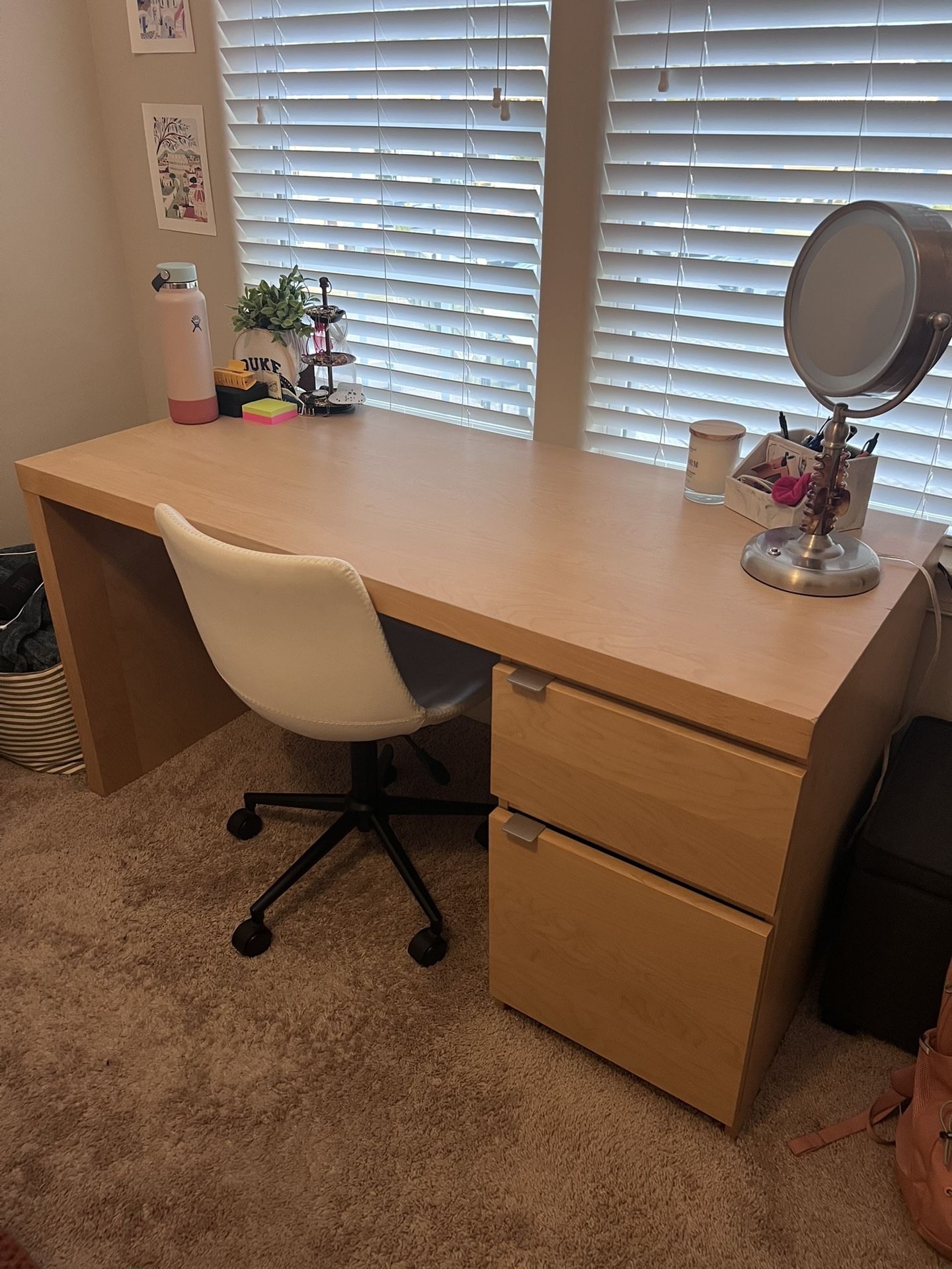IKEA Malm Desk + Chair