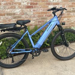 Schwinn Marshall Electric Hybrid Bike - 7 Speed - Pedal Assist - Throttle - Blue
