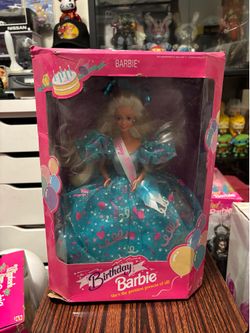 Birthday Barbie Blue Dress By Mattel 1993