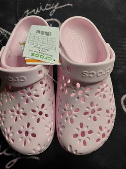 Pink croc shoes