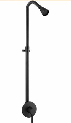 Aolemi Outdoor Shower Kit,Single-Handle Exposed Shower, Matte Black with Shower Head and Valve, SUS304 Adjustable Riser, Wall Mount,High Pressure