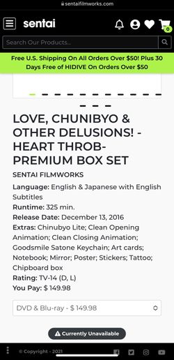 Love, Chunibyo & Other Delusions! Heart Throb Box Set for Sale in