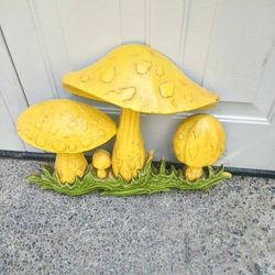 Vintage 1970's Mushroom Wall Decor (2 pics in post)