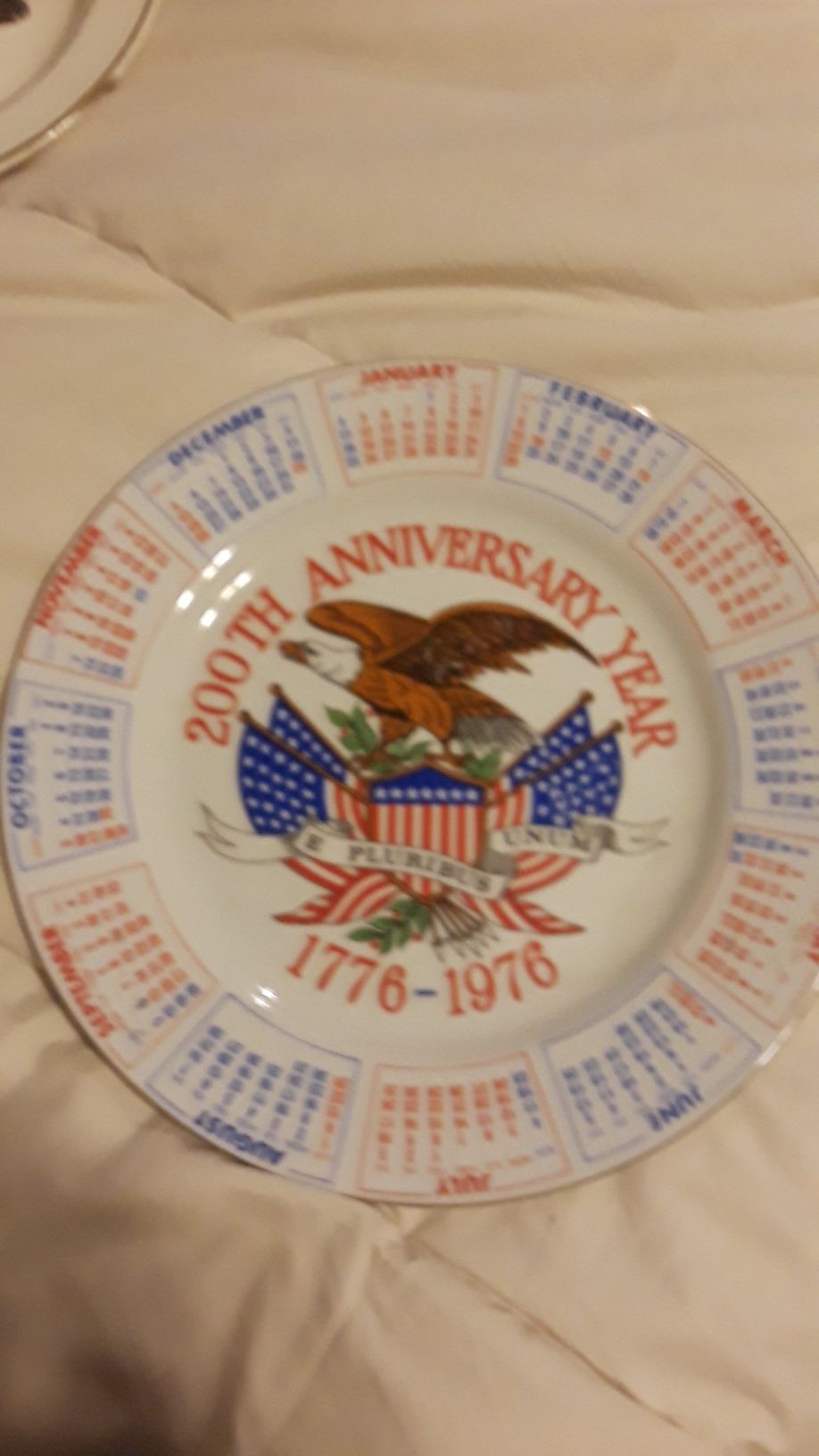 Bicentennial decorative plate **price reduced**