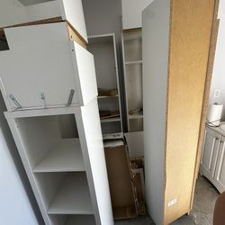 White Cabinets Book Shelf Storage 