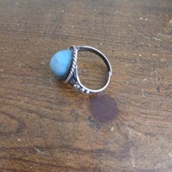 Women's Sterling Silver Adjustable Ring Beautiful Turquoise