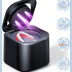 Ultrasonic Retainer Cleaner, 48kHz Retainer Cleaner Machine for Dentures, Night Mouth Guards, Jewelry, Aligner, Braces, 30W Dental Cleaning Pod with D