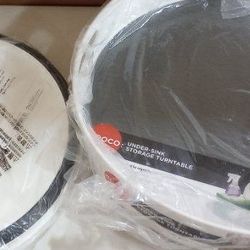 Under-Sink Cabinet Organizer and Lazy Susan Turntable