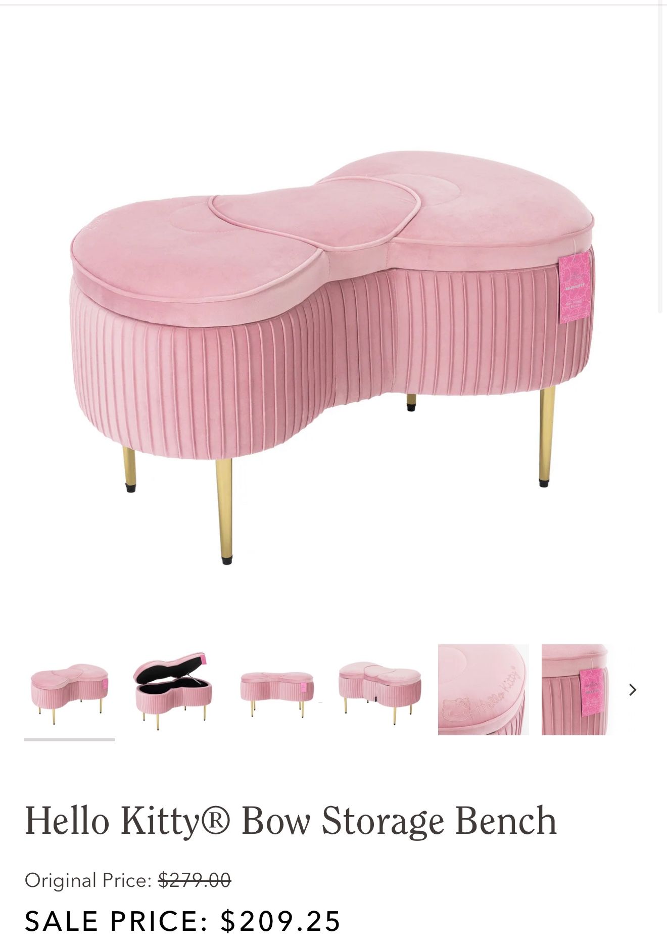 Hello Kitty Bow Bench