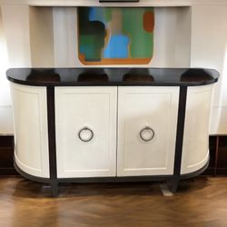 Custom La Bella Cosa Contemporary Art Deco Media Console Cabinet Table