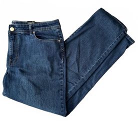 Style & Co Women's Bottom Up Denim Jeans Size 18 Beaded Streetwear Urban City