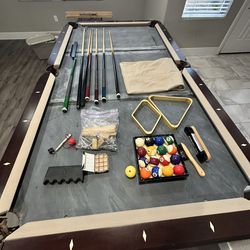 8 Foot Pool Table 3 Piece  Slate. Already disassembled and ready for a new home. If you see it listed it’s still available. We are near Eastern & 215