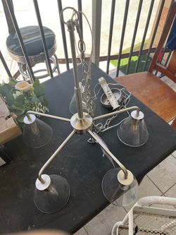 Silver chandelier