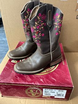 Verthali Western Cowboy Boots Floral Embroidered