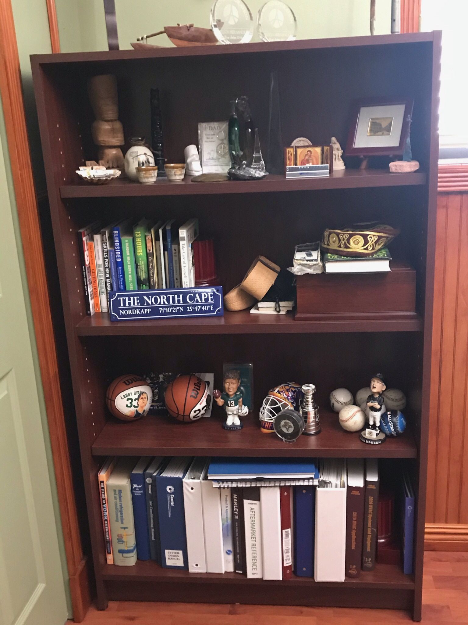 FURNITURE Dark Wood Shelving Cabinet Bookcase
