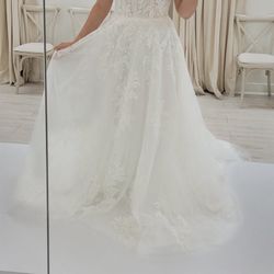 Embroided Lace White WEDDING DRESS OBO