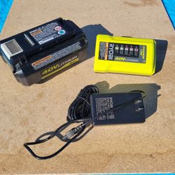 Ryobi 40V Lithium Battery & Charger Set – Works Great