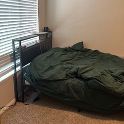 bed frame with charger and led light