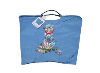 Ball & Chain-Tote Bag Large, Original.D.Painter Cat, Lavender Imported - Japan