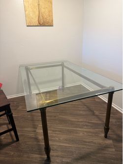 Glass dining table