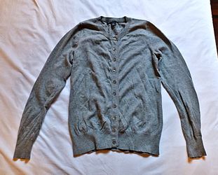 NWOT - Banana Republic Cotton-Cashmere Cardigan in Gray, Size XS