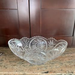 Crystal bowls and platters vintage
