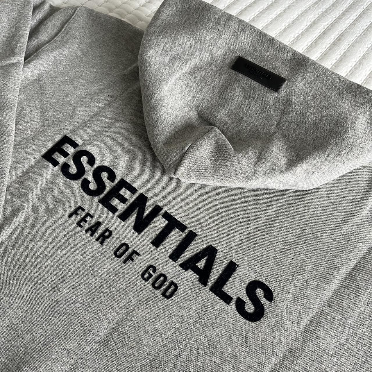 Fear of God Hoodie Essentials Dark Grey Oatmeal M Oversized Relaxed Fit Drop