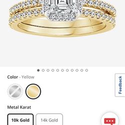 JCPennys 2CT lab grown emerald Cut Ring.