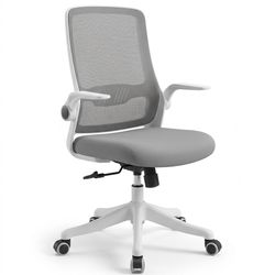 Ergonomic Mesh Office Chair – White Frame/Grey (Great Condition)