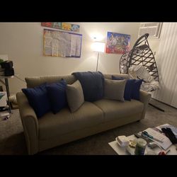 Tan Couch (2 Pillows)