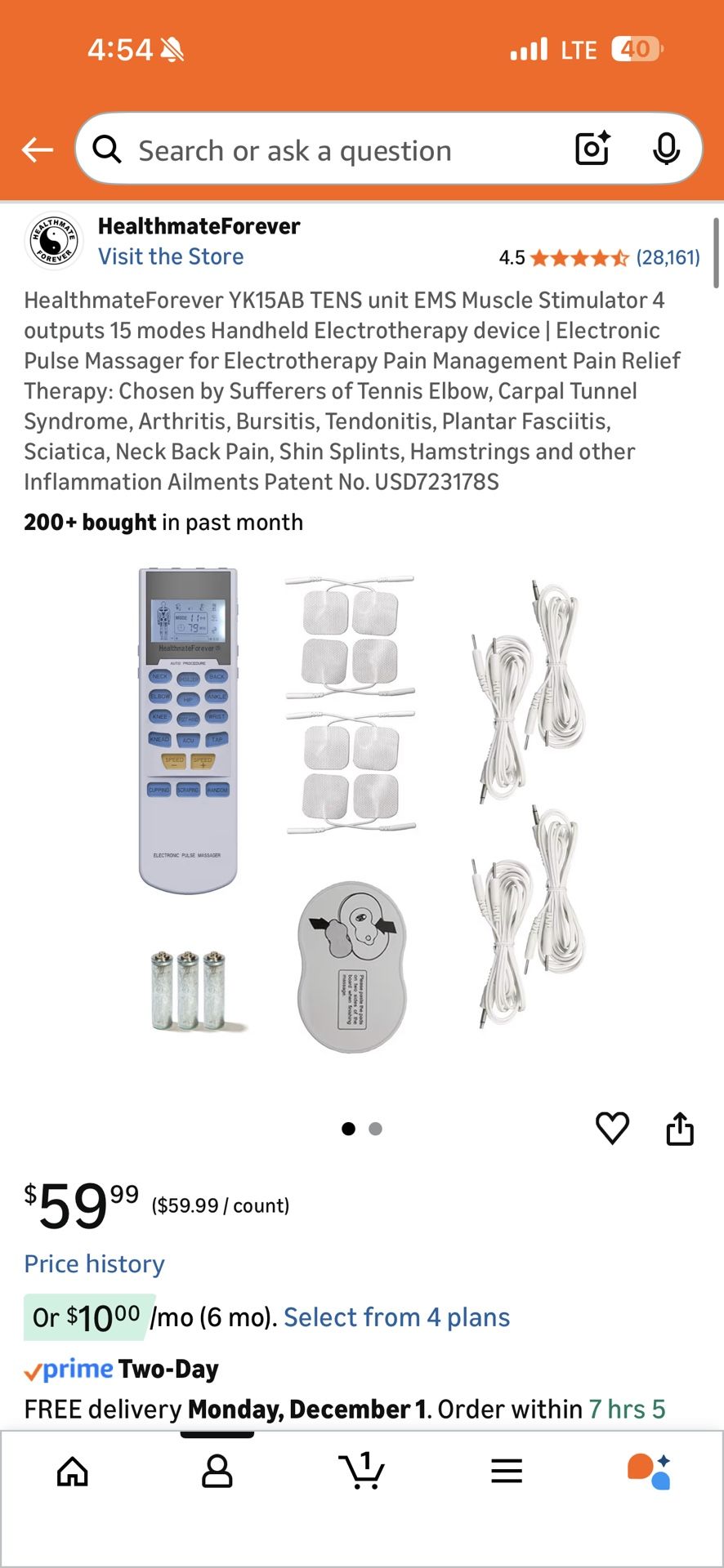Like New Tens unit EMS Muscle Stimulator