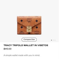 MCM Tracy Trifold Wallet In Visetos 