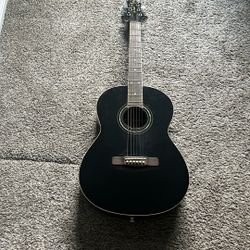 Greg Bennet Black Acoustic Guitar ST6-1/BK