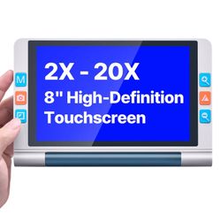 Portable Digital Magnifier, 8-inch Touchscreen Electronic Video Magnifier