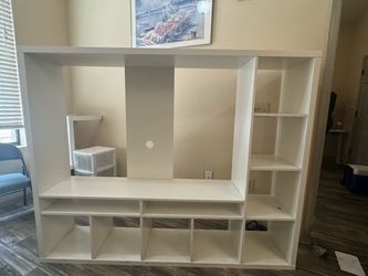 White Ikea Lappland TV Entertainment Center