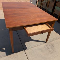Wood Extended table With 2 Drawers 