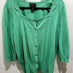 Lane Bryant Teal Cardigan Size Woman's 14/16