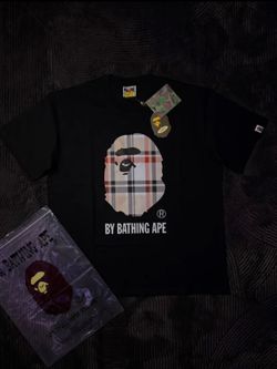 Bape Black Burberry shirt Size Small